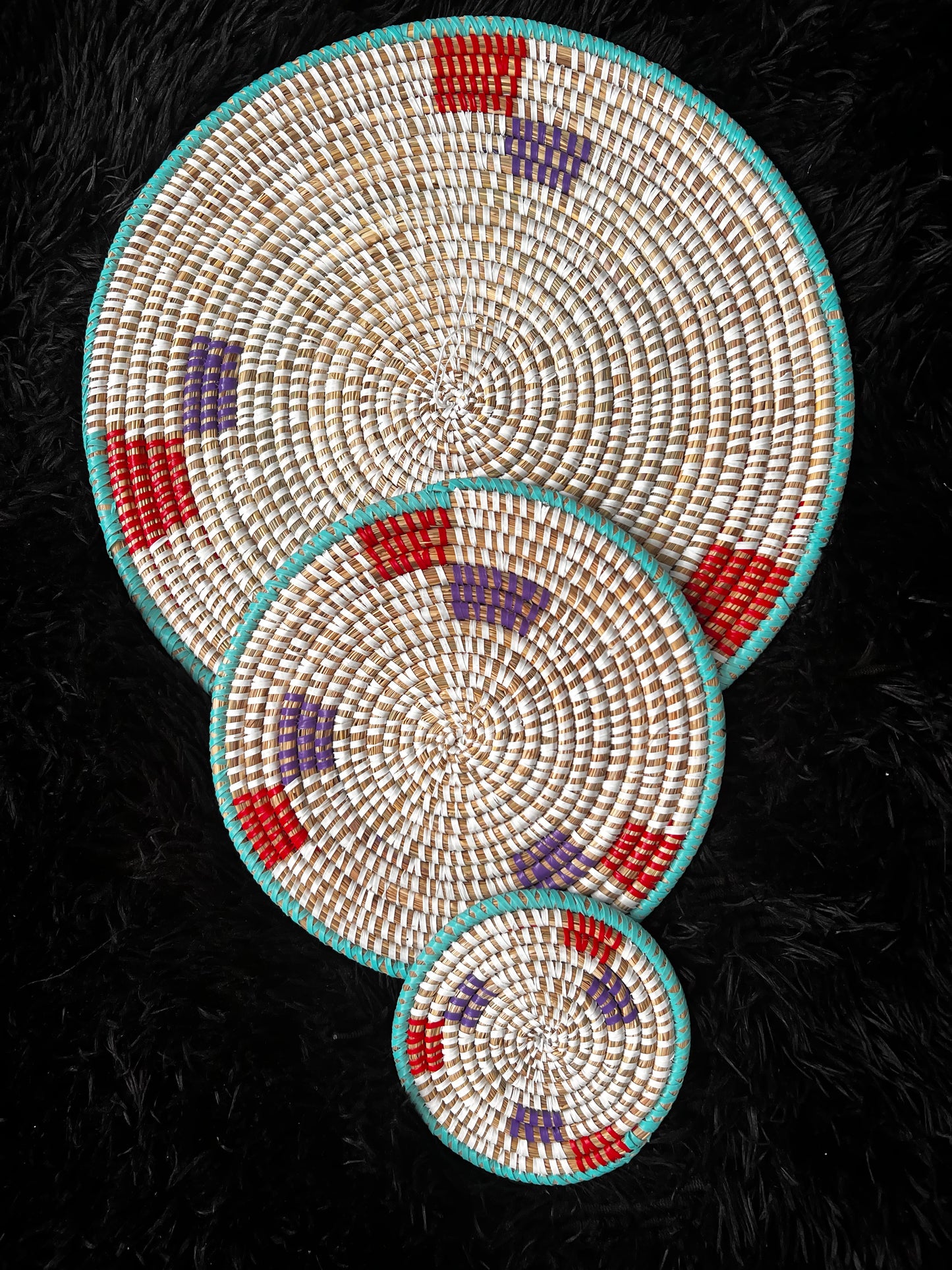 Taru Boho Wall Decor Set Of 3 Black Brown