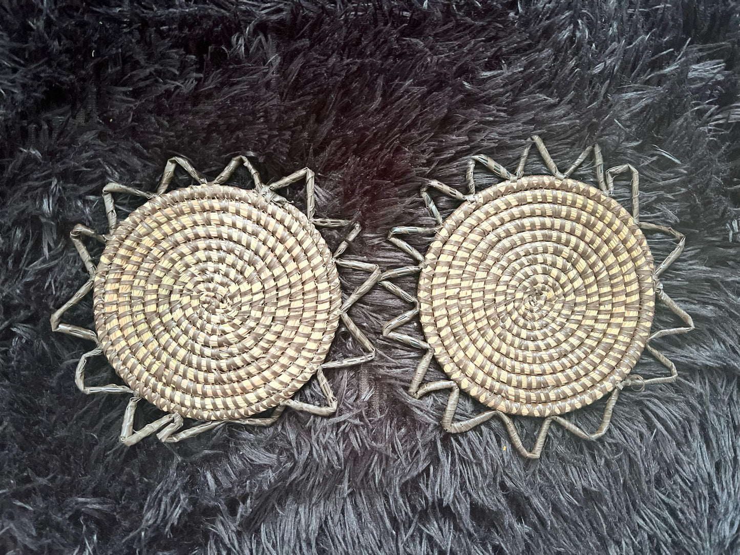 Handcrafted Seagrass Baskets for Boho Set Of 2