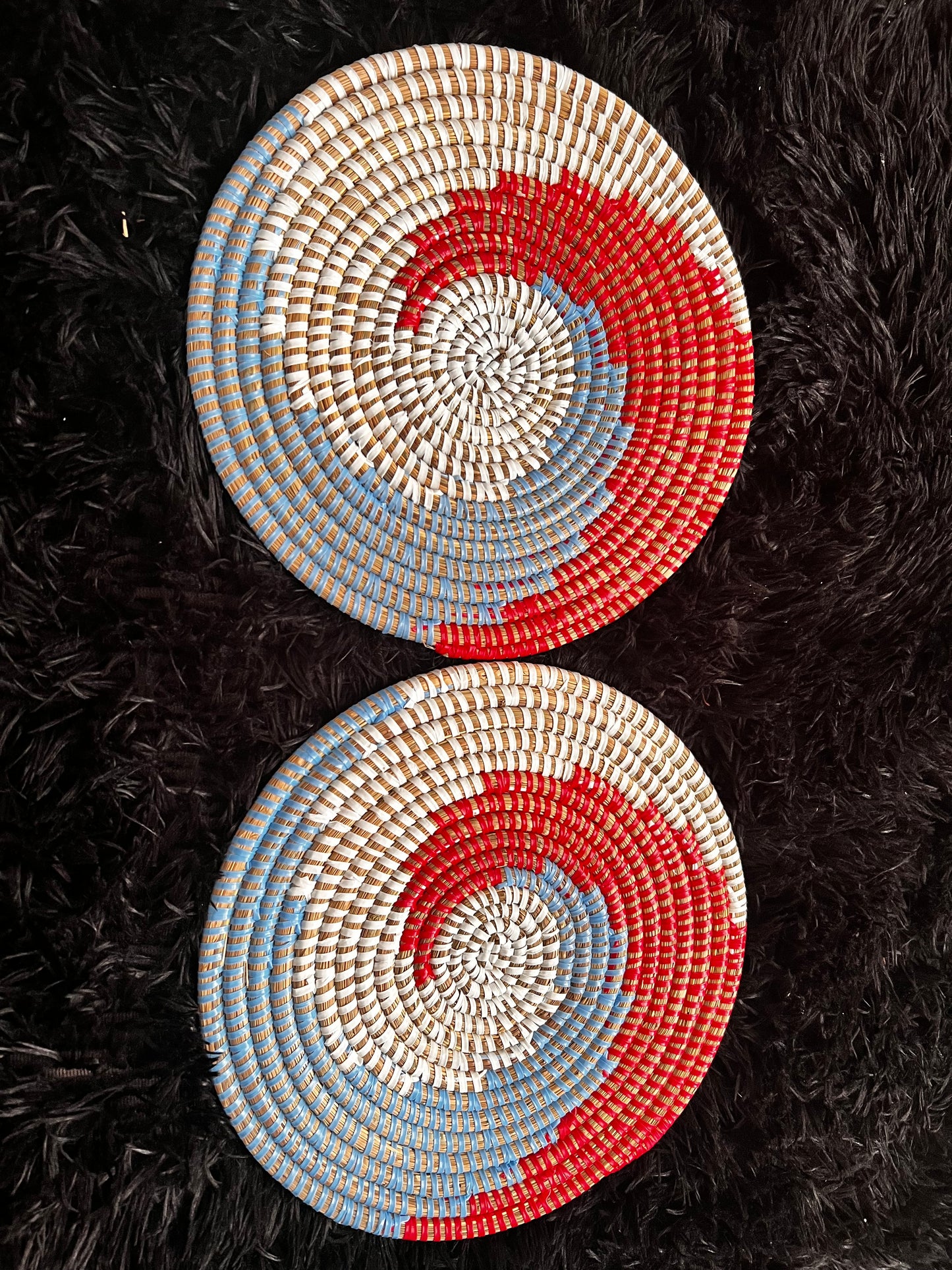 Colorful Senegalese Boho Woven Placemats Set Of 2